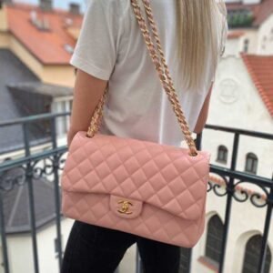 Chanel Classic Double Flap Shoulder 
 Bag With Box DustBag