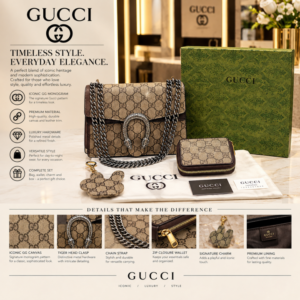 GUCCCI DIONYSUS SHOULDER BAG GG PREMIUM GIFT SET WITH OG BOX PACKING