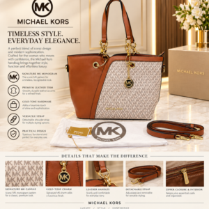 MICHAEEL KORS DUAL TONE PREMIUM TOTE BAG WITH DUST BAG