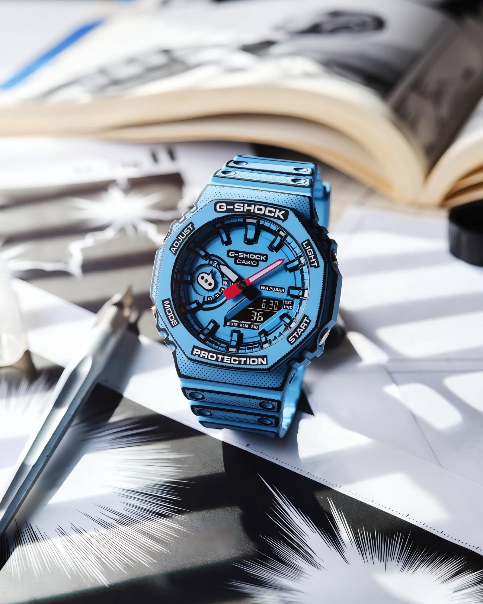 G SHOCK GA2100 MANGA BLUE WATCH