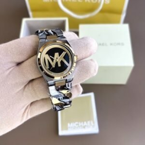 MICHAEL KORS TWO TONE BLACK DIAL WOMEN WATCH