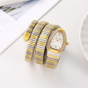 BVLGARI SERPENTI SNAKE (GOLD-WHITE) PREMIUM WOMEN WRIST WATCH