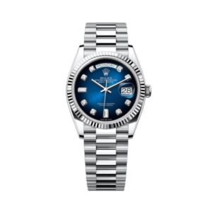 ROLEX OYSTER PERPETUAL DAY DATE (BLUE/SILVER) PREMIUM WRIST WATCH