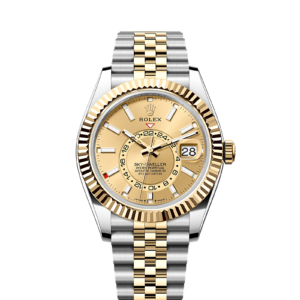 ROLEX SKY-DWELLER 42MM OYSTERSTEEL (YELLOW/GOLD) WATCH