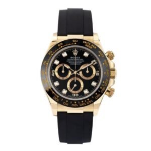 ROLEX DAYTONA FIBER BELT PREMIUM BLACK WRIST WATCH