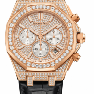 Rose gold Audemars Piguet chronograph watch