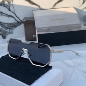 Branded Posce 98145 Silver Black Sunglasses (With Original Kit)