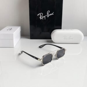 Branded Rb Silver Black Sunglasses Bt (With Original Kit)