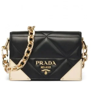 PPRADA QUALITED NAPPA LEATHER SHOULDER BAG (BLACK) WITH OG BOX AND DUST BAG
