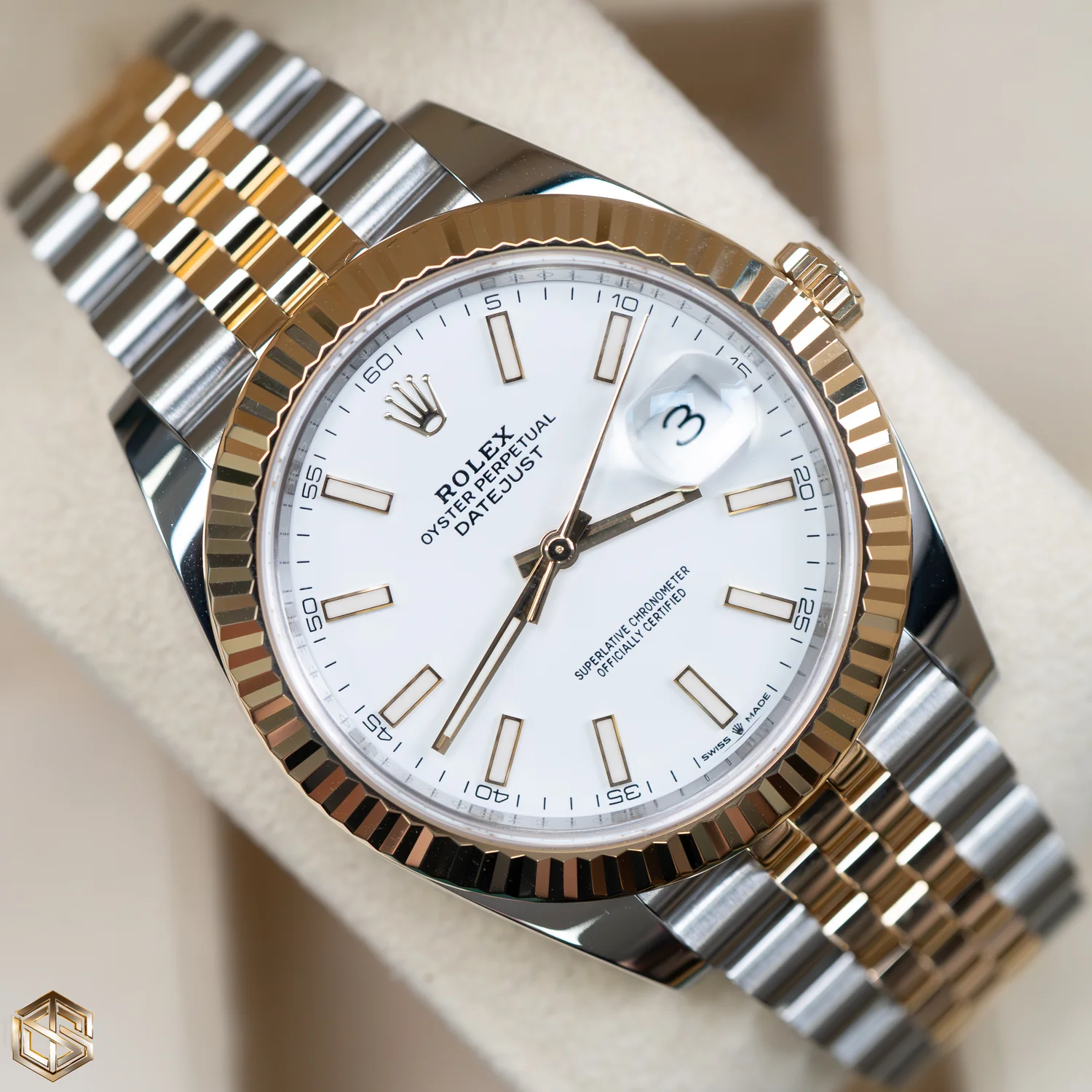 Rolex Datejust Dualtone White Dial Metal Watch - Image 2