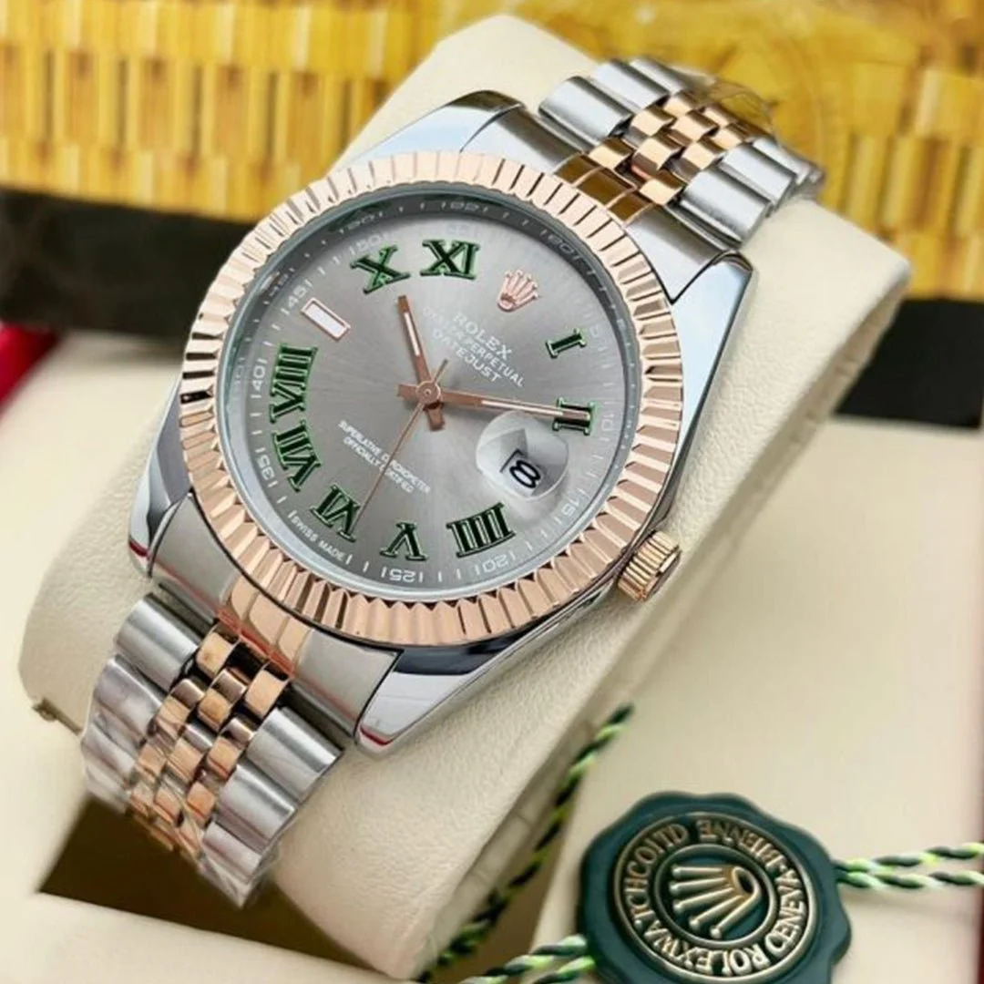 Rolex Datejust Dualtone Grey Dial Metal Watch - Image 2