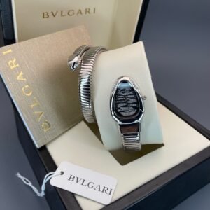 Bvlgari Serpentine Women’s Watch – Silver Finish | Black Dial