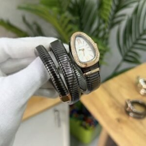 Bvlgari Serpentine Women’s Watch – Black Finish | White Dial