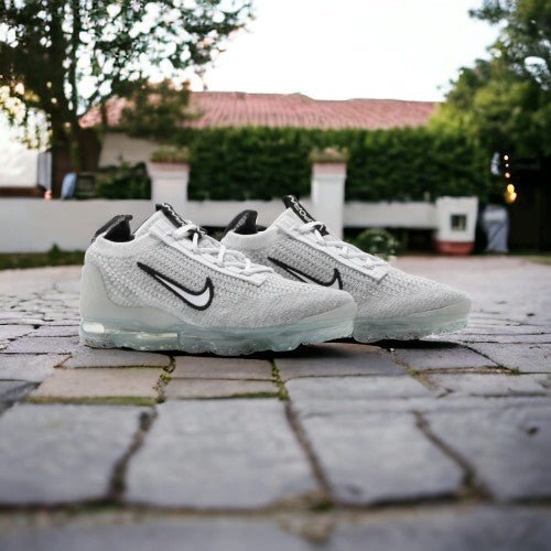 Branded Air Vapormax Flyknit White Black Metallic Silver For Mens - Image 3