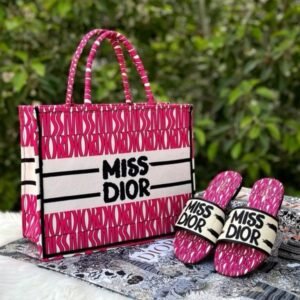 Miss Dior Book Tote With OG Box & Dust Bag & Scarf (Pink-1029)(BSB)