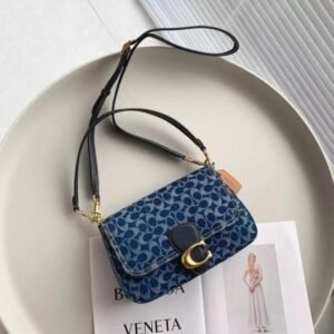 Coach Soft Tabby Shoulder Bag In Signature Denim With OG Box Dust Bag (Denim-66130)(LB)