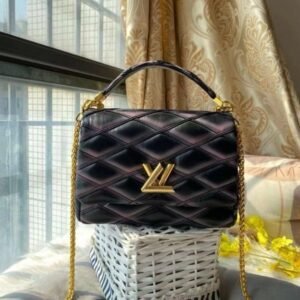 Louis Vuitton LV M23569 Go - 14 Premium With OG Box & Dust Bag (Black Pink - 705) (BB)