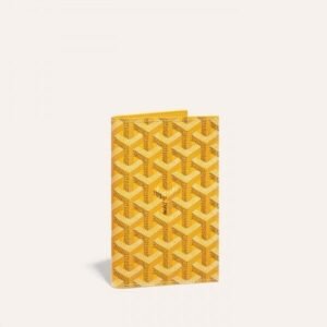 Goyard Grenelle Passport Holder Cover With OG Box & Dust Bag (804 Yellow)(LB)