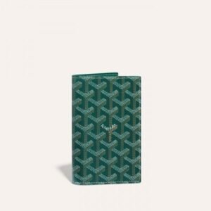 Goyard Grenelle Passport Holder Cover With OG Box & Dust Bag (804 Green)(LB)