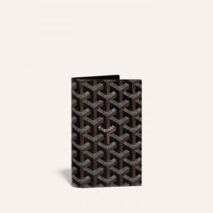 Goyard Grenelle Passport Holder Cover With OG Box & Dust Bag (804 Black)(LB)