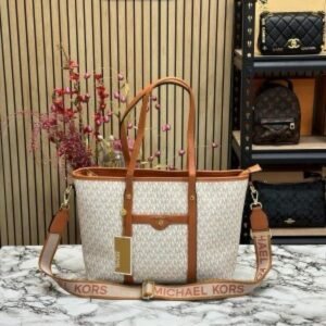 Michael Kors Tote Bag Hombro With Brand Dust Bag (Beige_Brown_23011)(LB)