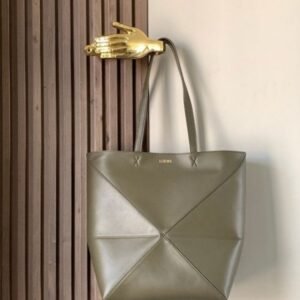 Loewe Limited Edition Puzzle Fold Tote Bag With OG Box & Dust Bag (Green - 699) (BSB)