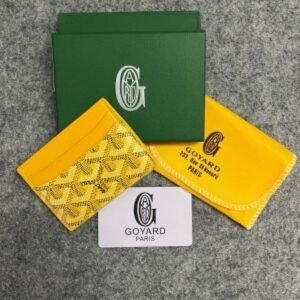 Goyard Saint-Sulpice Card Holder Wallet With Dust & OG Box Yellow 9636(LB)