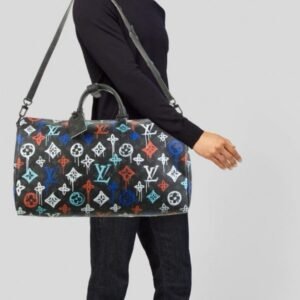 Louis Vuitton Keepall Bandoulire Duffle 50 LV Graffiti Multicolor With Dust Bag (2023_10)(LB)