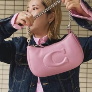 Coach GB Teri Shoulder Bag With Signature Quilting With OG Box & Dust Bag (CA548_Pink)(LB)