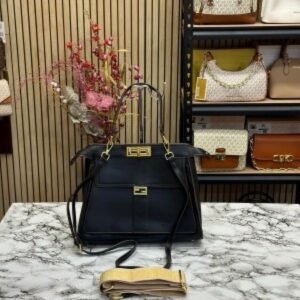 FEND I PEEKABOO BOLSA HANDBAG WITH DUST BAG PREMIUM QUALITY (BLACK)(MT)