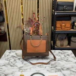 MICHAEL KORS PRORSUM HANDBAG WITH DUST BAG PREMIUM QUALITY (COFFEE BROWN)(MT)