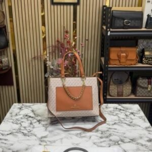 MICHAEL_KORS PRORSUM HANDBAG WITH DUST BAG PREMIUM QUALITY (BIEGE BROWN)(MT)