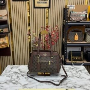 Coach Womens Signature Canvas Kailey Carryall Handbag With DustBag (C506-COFFEE)(MT)