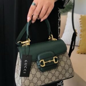 GUCC I HORSEBIT 1955 MEDIUM TOP HANDLE BAG with magnet box 397(BR)