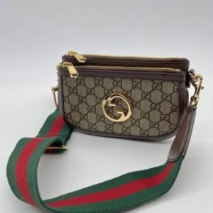 Gucci GG Blondie Mini and Ebony Canvas Shoulder Bag With magnetic box 365(BR)