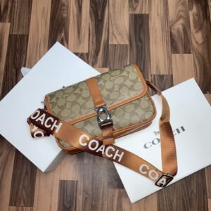 Coach league messenger bag in signature With folding box 259(BR)
