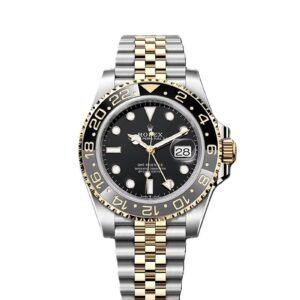 Rolex GMT-Master II yellow gold with a black dial and a Jubilee bracelet
