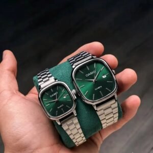 ALWAYS ON DEMAND 😍CASIO COUPLE SILVER GREEN 💚 EDITION