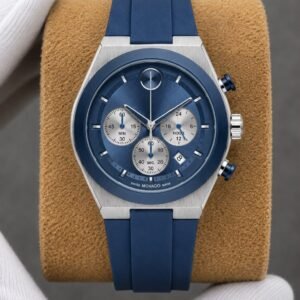 MOVADO CHRONOGRAPH BOLD EDITION EXCLUSIVE DARK BLUE WITH SILVER 🔵🤩🚀