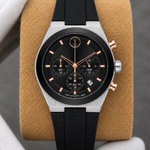MOVADO CHRONOGRAPH BOLD EDITION EXCLUSIVE SILVER BLACK 🤩🚀